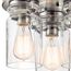 Brinley 11.75" 3 Light Flush Mount w/ Clear Glass (Brushed Nickel)