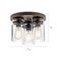 Brinley 11.75" 3 Light Flush Mount w/ Clear Glass (Olde Bronze)
