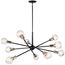 Armstrong 53.5" 10 Light Chandelier (Black)