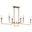 Alden 17.5" Linear Chandelier (Natural Brass)