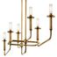 Alden 17.5" Linear Chandelier (Natural Brass)