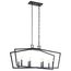 Abbotswell 8 Light Linear Chandelier (Black)
