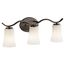 Armida 23" 3 Light Vanity Light w/ Satin Etched White Glass (Olde Bronze)