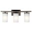 Crosby 23" 3 Light Vanity Light Satin Etched Cased Opal (Olde Bronze)