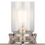 Brinley 24" 3 Light Vanity Light w/ Clear Glass (Brushed Nickel)