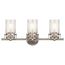Brinley 24" 3 Light Vanity Light w/ Clear Glass (Brushed Nickel)