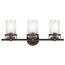 Brinley 24" 3 Light Vanity Light w/ Clear Glass (Olde Bronze)