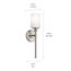 Joelson 18.25" 1 Light Wall Sconce w/ Satin Etched Cased Opal and Clear Glass Accent Glass (Brushed Nickel)