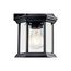 Barrie 10.25" 1 Light Outdoor Wall Light w/ Clear Beveled Glass (Black)