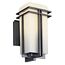 Tremillo 11.75" 1 Light Outdoor Wall Light w/ Satin Etched Cased Opal (Black)