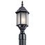 Chesapeake 17" 1 Light Outdoor Wall Light w/ Clear Beveled Glass (Black)