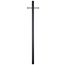 Accessory 3" x 84" 1 Outdoor Direct Burial Ladder Rest Photocell Post (Black)