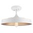 Elias 16" 1 Light Semi Flush (White)