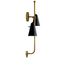 Sylvia 2 Light Wall Sconce (Black) and (Natural Brass)