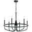 Capitol Hill 22" 6 Light Chandelier (Black)