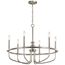 Capitol Hill 22" 6 Light Chandelier (Brushed Nickel)
