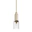 Kimrose 1 Light Mini Pendant w/ Clear Fluted Glass in Brushed (Natural Brass)