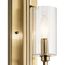Kimrose 1 Light Wall Sconce w/ Clear Fluted Glass in Brushed (Natural Brass)