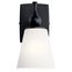 Cosabella 6" 1 Light Wall Sconce w/ Etched White Glass (Black)