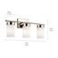 Ciona 24" 3 Light Vanity Light w/ Round Ribbed Glass (Polished Nickel)