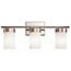 Ciona 24" 3 Light Vanity Light w/ Round Ribbed Glass (Polished Nickel)