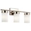 Ciona 24" 3 Light Vanity Light w/ Round Ribbed Glass (Polished Nickel)