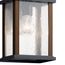 Marimount 12.75" 1 Light Outdoor Wall Light w/ Clear Ribbed Glass (Black)