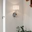 Parker Point 15.5" 1 Light Wall Sconce w/ Optical Crystal Accents and Organza Fabric (Chrome)