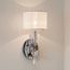 Parker Point 15.5" 1 Light Wall Sconce w/ Optical Crystal Accents and Organza Fabric (Chrome)