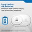 COB Carbon Monoxide Detector w/ LED Status Lights, AA Battery Powered