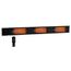 61" RK Radiant Heater, 3 Carbon Lamp Radiant Infrared Heater, 240V 4500W (Black)