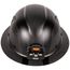 Klein Carbon Fiber Full Brim Hard Hat with Headlamp, Titan