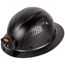 Klein Carbon Fiber Full Brim Hard Hat with Headlamp, Titan
