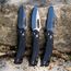 KTO Resurgence Knife, Clip Point Blade, Black Handle