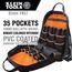 Tradesman Pro Tool Bag Backpack, 35 Pockets, Black, 17.5", 55475