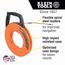 Multi-Groove Fiberglass Fish Tape with Spiral Steel Leader, 100', 56380