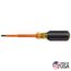 Insulated Screwdriver, 3/16" Cabinet, 4" Round Shank, 601-4-INS