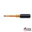 Insulated Screwdriver, 1/4" Cabinet, 4" Round Shank, 602-4-INS