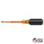 Insulated Screwdriver, 1/8" Slotted, 4" Round Shank, 612-4-INS