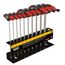 Hex Key Set, SAE Ball-End T-Handle, 6", with Stand, 10-Piece, JTH610EB