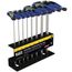Hex Key Set, Metric, Journeyman T-Handle, 9" with Stand, 8-Piece, JTH98M