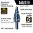 9-Step Drill Bit, 3/8" Hex, Double Straight Flute, 1/4" to 3/4", KTSB03