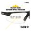 Safety Glasses, Clear Anti-Fog Lens, Half-Frame, Black/Orange