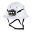 Full Brim Vented Hard Hat w/ Rechargeable Head Lamp, Type 2 Class C (White)