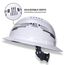 Full Brim Vented Hard Hat w/ Rechargeable Head Lamp, Type 2 Class C (White)
