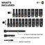 23 Piece KNECT Deep-Well 3/8" Drive Socket Set, SAE and Metric