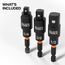 3 Piece Swivel Impact Driver Socket Adapter Set (1/4", 3/8", 1/2")