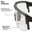 Blade Safety Glasses, Clear Lens, 03000