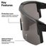 Blade Safety Glasses, Shaded/Gray, 03001