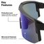 Polarized Blade Safety Glasses (Blue), 03002